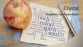  Presentation with body soul spirit - Slides having mind body spirit and soul background and a coral colored foreground