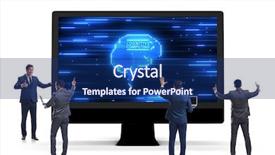  Presentation with cognitive - Beautiful slides featuring mind chip - cognitive computing concept as modern backdrop and a  colored foreground