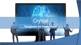  Presentation with cognitive - Theme with mind chip - cognitive computing concept as modern background and a  colored foreground