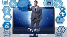  Presentation with cognitive - Cool new PPT layouts with mind chip - cognitive computing concept as modern backdrop and a  colored foreground