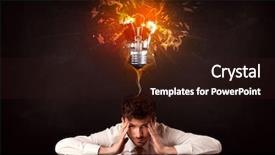  Presentation with depressed - PPT layouts enhanced with mind depession - depressed businessman sitting background and a wine colored foreground