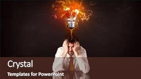  Presentation with depressed - Audience pleasing PPT theme consisting of mind depession - depressed businessman sitting backdrop and a tawny brown colored foreground