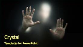  Presentation with figure enlightenment - PPT layouts with mind depession - shadowy figure behind a dusty background and a wine colored foreground