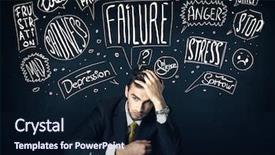  Presentation with annual dinner under the sea - Beautiful PPT theme featuring mind depession - young depressed businessman sitting backdrop and a wine colored foreground