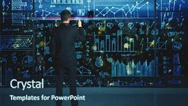  Presentation with statistics - PPT theme having mind engineering - businessman drawing business statistics background and a tawny brown colored foreground