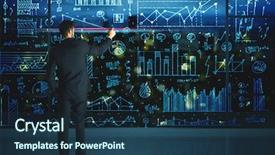  Presentation with statistics - Slide deck enhanced with mind engineering - businessman drawing business statistics background and a tawny brown colored foreground