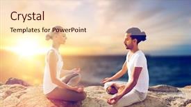  Presentation with mindfulness - Slide set having mind family - yoga mindfulness harmony and people background and a lemonade colored foreground