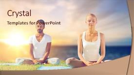  Presentation with mindfulness - Presentation theme featuring mind family - yoga mindfulness harmony and people background and a lemonade colored foreground