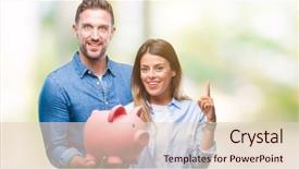  Presentation with mind - Theme with mind family - young couple in love holding background and a lemonade colored foreground