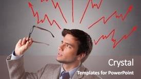  Presentation with arrows process - Colorful slide deck enhanced with mind flash - handsome man standing and thinking backdrop and a  colored foreground