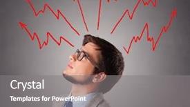  Presentation with arrows - Audience pleasing PPT theme consisting of mind flash - handsome man standing and thinking backdrop and a  colored foreground