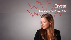  Presentation with creative thinking brain - Audience pleasing PPT theme consisting of mind flash - young woman standing and thinking backdrop and a gray colored foreground