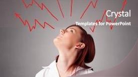  Presentation with arrows - Cool new presentation with mind flash - young woman standing and thinking backdrop and a gray colored foreground