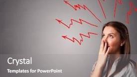  Presentation with critical thinking - Slide deck featuring mind flash - young woman standing and thinking background and a gray colored foreground