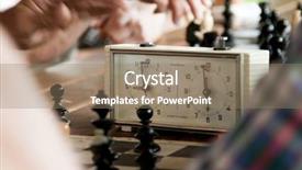  Presentation with chess - Presentation enhanced with mind game - old chess clock background and a coral colored foreground