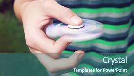  Presentation with teen - Presentation theme with mind game - teen boy with a fidget background and a ocean colored foreground