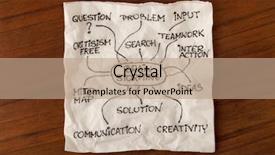  Presentation with table napkin - PPT theme with mind map - brainstorming word cloud - handwriting background and a coral colored foreground