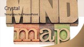  Presentation with map vintage - Amazing slide set having mind map - isolated words backdrop and a coral colored foreground