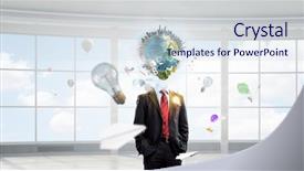  Presentation with wide - Slide deck enhanced with mind map - thinking wide and globally background and a sky blue colored foreground