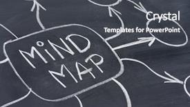  Presentation with mind - Beautiful theme featuring mind map text and abstract backdrop and a dark gray colored foreground