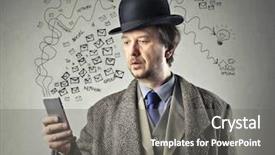  Presentation with social media - Slides consisting of mind reading device - social media era background and a gray colored foreground