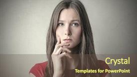  Presentation with mind - Amazing slide deck having mind thinker - doubtful girl backdrop and a  colored foreground