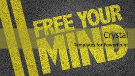  Presentation with haulage road in mining - Presentation design consisting of mind written on the road background and a gold colored foreground