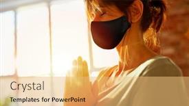  Presentation with mindfulness - Slide set having mindfulness-epidemic-and-people-concept background and a yellow colored foreground