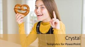  Presentation with eating - PPT theme enhanced with mindfulness kids - beautiful young girl kid eating background and a  colored foreground