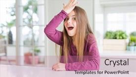  Presentation with memory - PPT layouts enhanced with mindfulness kids - beautiful young girl kid background and a  colored foreground
