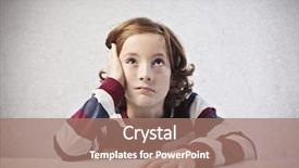  Presentation with thinking - Cool new presentation design with mindfulness kids - bored red child is thinking backdrop and a coral colored foreground