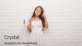  Presentation with floral border over white - Colorful slide set enhanced with mindfulness kids - young hispanic kid over white backdrop and a  colored foreground