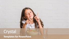  Presentation with kid prison - Amazing presentation theme having mindfulness kids - young hispanic kid sitting backdrop and a coral colored foreground