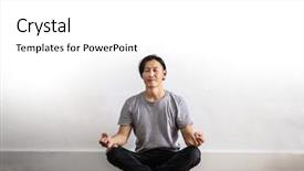  Presentation with chinese chinese - PPT theme enhanced with mindfulness meditation - chinese man meditating background and a  colored foreground