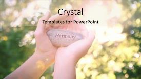  Presentation with harmony - Slides consisting of mindfulness meditation - hands holding stone of harmony background and a lemonade colored foreground