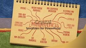  Presentation with notebook paper - Presentation featuring mindfulness-mind-map-sketch background and a yellow colored foreground