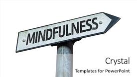  Presentation with mindfulness - PPT layouts consisting of mindfulness sign isolated on white background and a white colored foreground