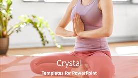  Presentation with spirituality - Presentation theme having mindfulness-spirituality-and-healthy-lifestyle background and a coral colored foreground