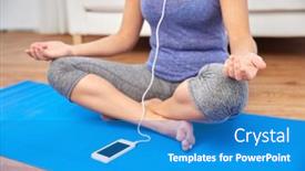  Presentation with healthy lifestyle - PPT layouts having mindfulness-spirituality-and-healthy-lifestyle background and a teal colored foreground