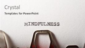  Presentation with mindfulness - Slide set consisting of mindfulness-word-written background and a white colored foreground