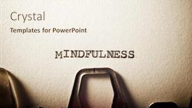  Presentation with mindfulness - PPT theme with mindfulness-word-written background and a cream colored foreground