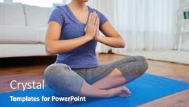  Presentation with mindfulness - Beautiful PPT theme featuring mindfulness-yoga-and-healthy-lifestyle backdrop and a teal colored foreground