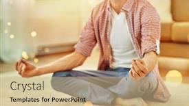  Presentation with mindfulness - Presentation theme consisting of mindfulness-yoga-and-people-concept background and a coral colored foreground