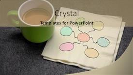  Presentation with flowchart - Audience pleasing presentation theme consisting of mindmap-or-network-concept-blank backdrop and a coral colored foreground