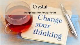  Presentation with change thinking - Theme with growth mindset - change your thinking advice background and a lemonade colored foreground