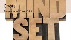  Presentation with mindset - Slides featuring mindset - isolated phrase in vintage background and a coral colored foreground