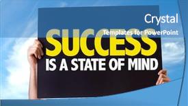  Presentation with mind - Beautiful slide deck featuring mindset - success is a state backdrop and a teal colored foreground