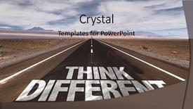  Presentation with think - Amazing slide deck having mindset - think different written on desert backdrop and a light gray colored foreground