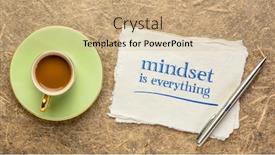  Presentation with everything - Amazing presentation theme having mindset-is-everything-inspirational-handwritten backdrop and a coral colored foreground