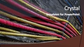  Presentation with cables - Beautiful slide deck featuring mine attached to the underground backdrop and a tawny brown colored foreground